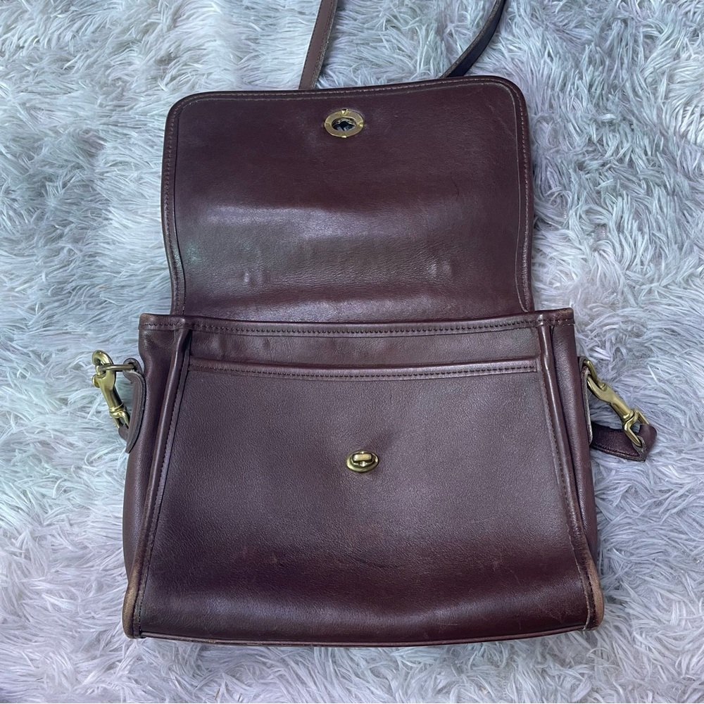 Rare Vintage Coach Court Bag Brown Leather 9870 - Picture 5 of 16